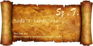 Szél Terézia névjegykártya