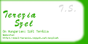 terezia szel business card
